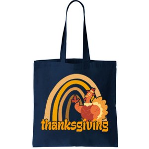 Thanksgiving Rainbow Turkey Holiday Cute Tote Bag