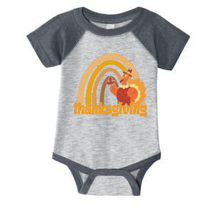 Thanksgiving Rainbow Turkey Holiday Cute Infant Baby Jersey Bodysuit