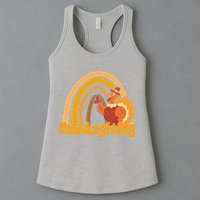 Thanksgiving Rainbow Turkey Holiday Cute Womens Tank Top