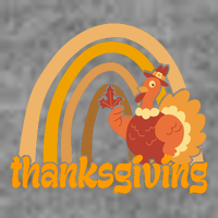 Thanksgiving Rainbow Turkey Holiday Cute Womens Tank Top