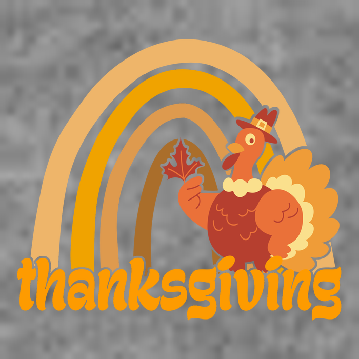 Thanksgiving Rainbow Turkey Holiday Cute Womens Tank Top