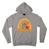 Thanksgiving Rainbow Turkey Holiday Cute Tall Hoodie