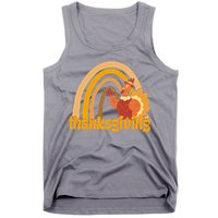 Thanksgiving Rainbow Turkey Holiday Cute Tank Top