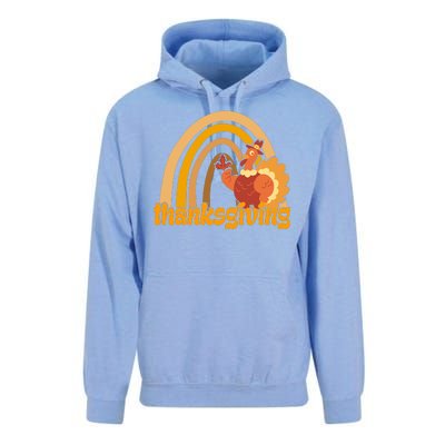 Thanksgiving Rainbow Turkey Holiday Cute Unisex Surf Hoodie