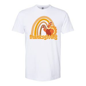 Thanksgiving Rainbow Turkey Holiday Cute Softstyle® CVC T-Shirt