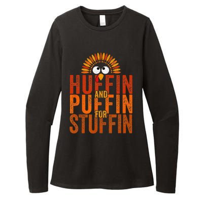 Thanksgiving Run Turkey Trot Huffin And Puffin For Stuffin Womens CVC Long Sleeve Shirt