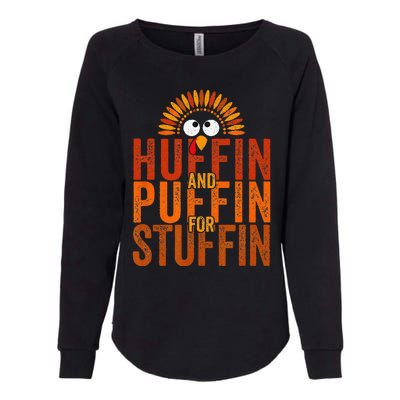 Thanksgiving Run Turkey Trot Huffin And Puffin For Stuffin Womens California Wash Sweatshirt