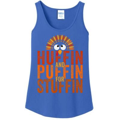 Thanksgiving Run Turkey Trot Huffin And Puffin For Stuffin Ladies Essential Tank