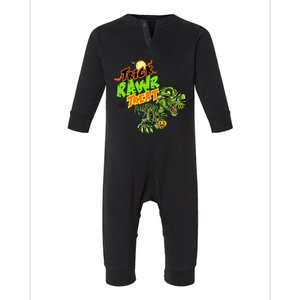 Trick Rawr Treat Dinosaur Pumpkin Halloween Gift Infant Fleece One Piece