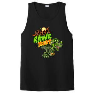 Trick Rawr Treat Dinosaur Pumpkin Halloween Gift PosiCharge Competitor Tank