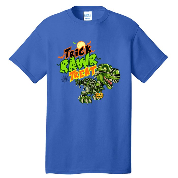 Trick Rawr Treat Dinosaur Pumpkin Halloween Gift Tall T-Shirt