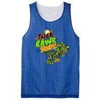 Trick Rawr Treat Dinosaur Pumpkin Halloween Gift Mesh Reversible Basketball Jersey Tank