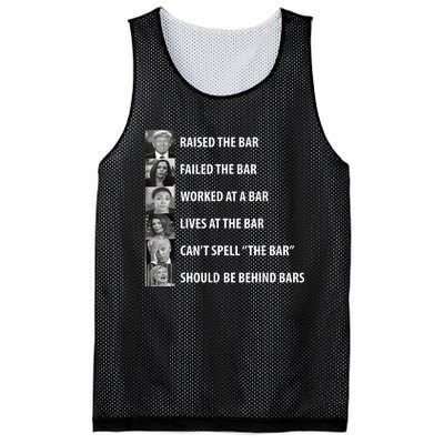 Trump Raised The Bar Biden Cant Spell Bar Funny President Mesh Reversible Basketball Jersey Tank