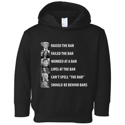 Trump Raised The Bar Biden Cant Spell Bar Funny President Toddler Hoodie