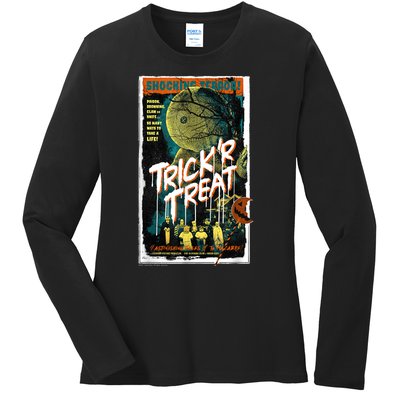 Trick ‘R Treat – Tales Of The Macabre Retro Poster Ladies Long Sleeve Shirt