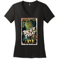 Trick ‘R Treat – Tales Of The Macabre Retro Poster Women's V-Neck T-Shirt