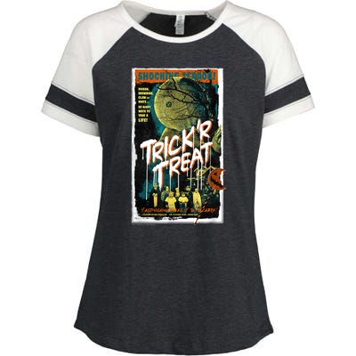 Trick ‘R Treat – Tales Of The Macabre Retro Poster Enza Ladies Jersey Colorblock Tee