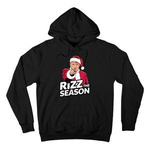 Trump Rizz The Season Funny Xmas With Santa Hat Hoodie