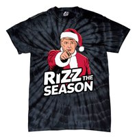 Trump Rizz The Season Funny Xmas With Santa Hat Tie-Dye T-Shirt