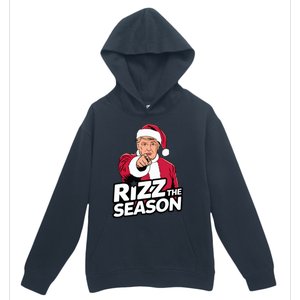 Trump Rizz The Season Funny Xmas With Santa Hat Urban Pullover Hoodie