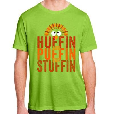 Thanksgiving Run Turkey Trot Huffin And Puffin For Stuffin Adult ChromaSoft Performance T-Shirt