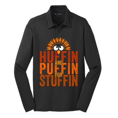 Thanksgiving Run Turkey Trot Huffin And Puffin For Stuffin Silk Touch Performance Long Sleeve Polo