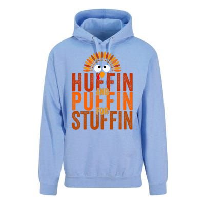 Thanksgiving Run Turkey Trot Huffin And Puffin For Stuffin Unisex Surf Hoodie