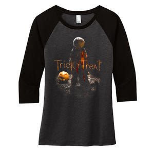 Trick R Treat Samhain Women's Tri-Blend 3/4-Sleeve Raglan Shirt