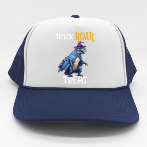 Trick Rawr Treat Halloween TRex Dinosaur Witch Gift Trucker Hat