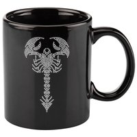 Tattoo Rhinestone 11oz C Handle Ceramic Mug