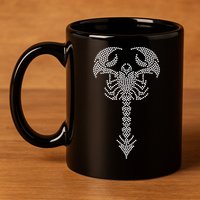 Tattoo Rhinestone 11oz C Handle Ceramic Mug