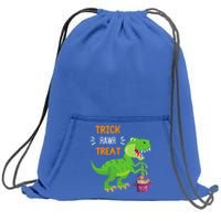 Trick Rawr Treat TRex Dinosaur Funny Halloween Funny Gift Sweatshirt Cinch Pack Bag