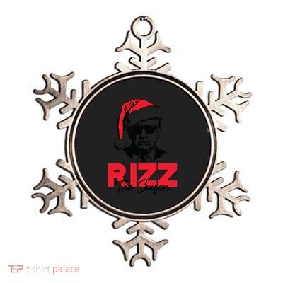 Trump Rizz The Season Funny Trump Metallic Star Ornament