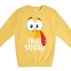 Thanksgiving Running Turkey Trot Squad Gift Premium Crewneck Sweatshirt