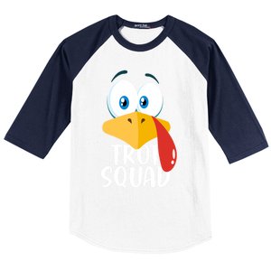 Thanksgiving Running Turkey Trot Squad Gift Baseball Sleeve Shirt