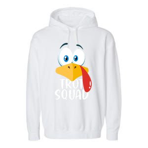 Thanksgiving Running Turkey Trot Squad Gift Garment-Dyed Fleece Hoodie