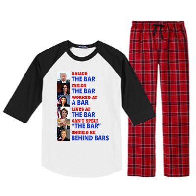 Trump Raised The Bar Harris Failed The Bar Raglan Sleeve Pajama Set