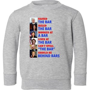 Trump Raised The Bar Harris Failed The Bar Toddler Sweatshirt