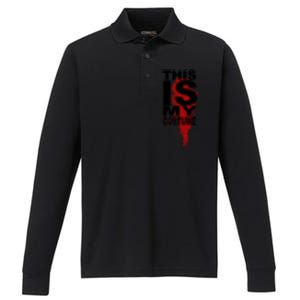 Trick R Treat This Is My Costumegift Performance Long Sleeve Polo