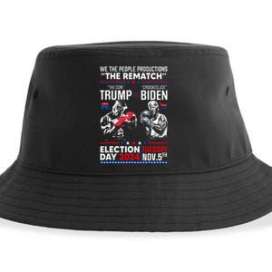 The Rematch The Don And Crooked Joe Biden Pro Trump 2024 Sustainable Bucket Hat