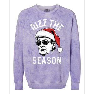 Trump Rizz The Season Christmas Donald Trump Rizz The Season Christmas Colorblast Crewneck Sweatshirt