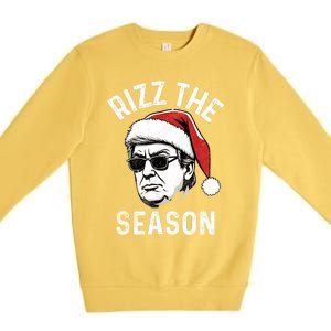 Trump Rizz The Season Christmas Donald Trump Rizz The Season Christmas Premium Crewneck Sweatshirt