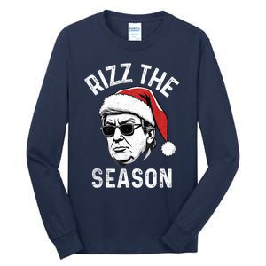 Trump Rizz The Season Christmas Donald Trump Rizz The Season Christmas Tall Long Sleeve T-Shirt