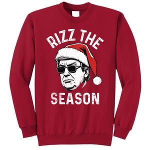 Trump Rizz The Season Christmas Donald Trump Rizz The Season Christmas Tall Sweatshirt