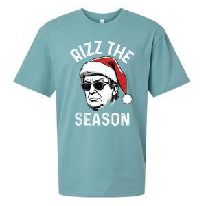 Trump Rizz The Season Christmas Donald Trump Rizz The Season Christmas Sueded Cloud Jersey T-Shirt