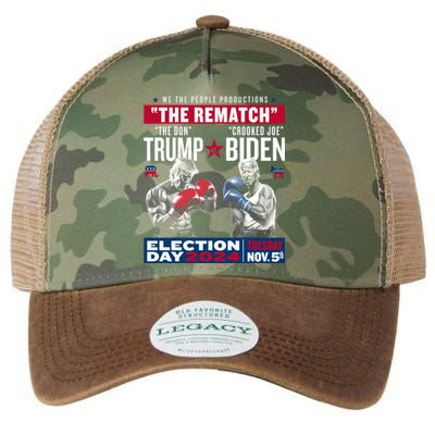 The Rematch The Don And Crooked Joe Pro Trump 2024 Legacy Tie Dye Trucker Hat