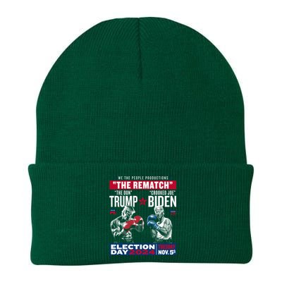 The Rematch The Don And Crooked Joe Pro Trump 2024 Knit Cap Winter Beanie