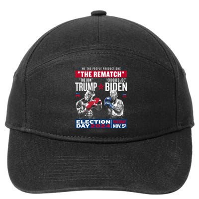 The Rematch The Don And Crooked Joe Pro Trump 2024 7-Panel Snapback Hat