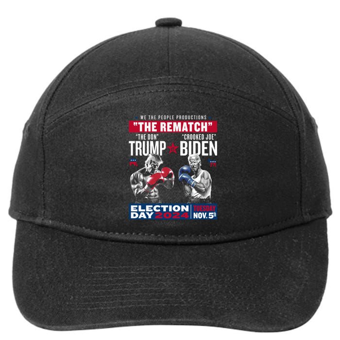 The Rematch The Don And Crooked Joe Pro Trump 2024 7-Panel Snapback Hat