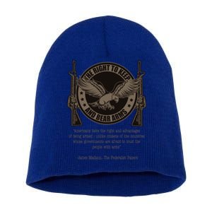 The Right To Keep And Bear Arms Constitutional Gift Short Acrylic Beanie